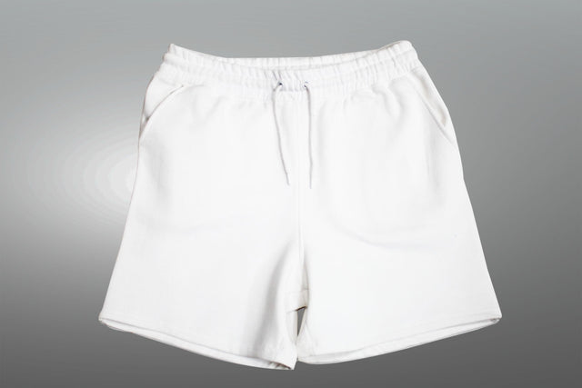 Unisex White French Terry Shorts 8.25 Oz  circle clothing LLC