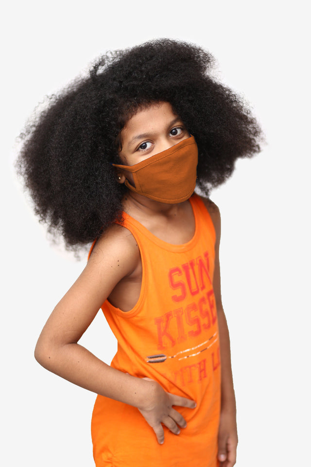 Kids Texas Orange Face Cover - Circle Clothing LLC