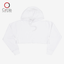 Women's Fleece Perfect Pullover White Cropped Hoodie 8.25 Oz - 3715